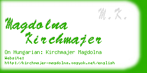 magdolna kirchmajer business card